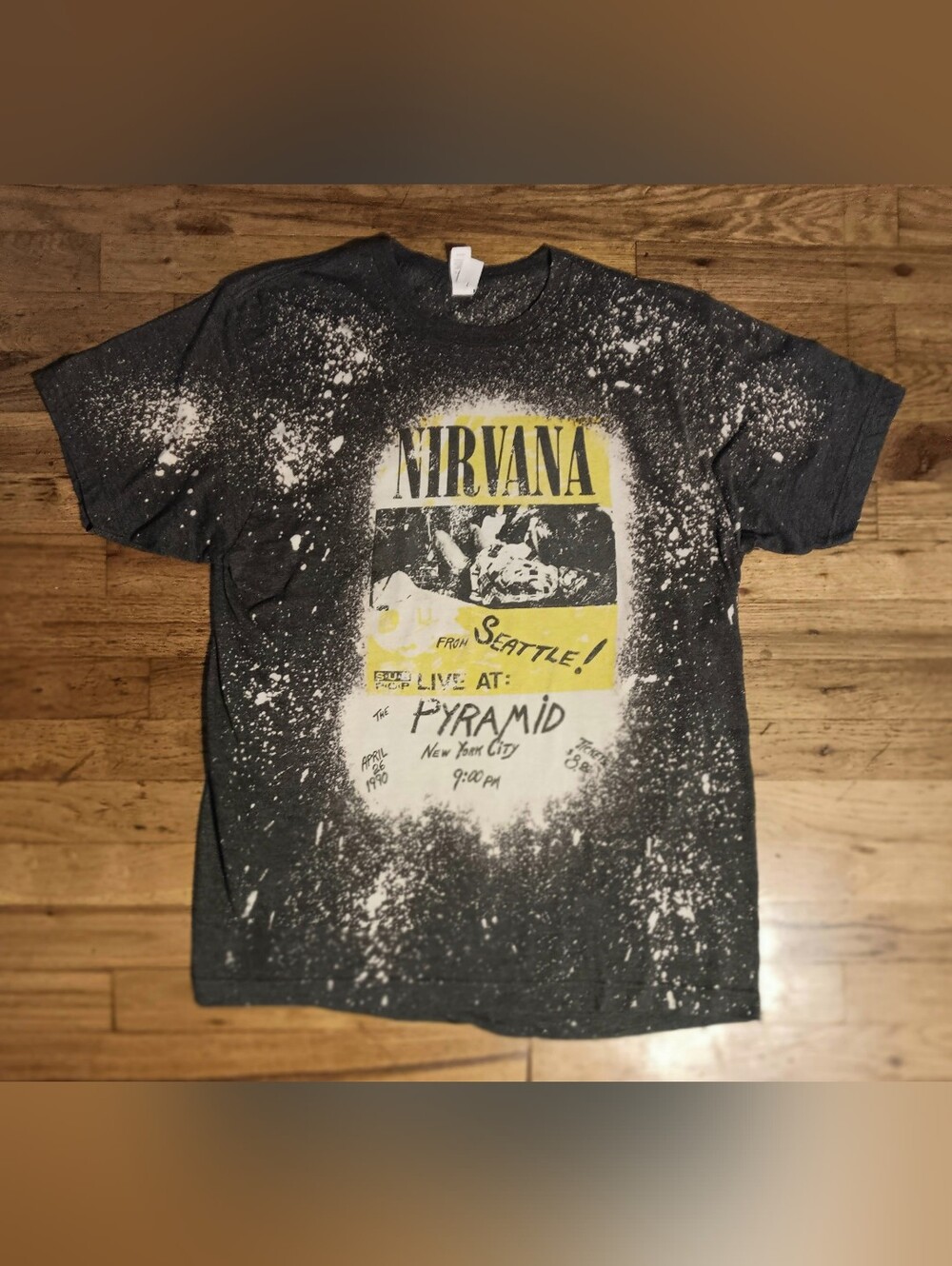 Vintage Nirvana New York Poster t-shirt tie dye Sub Pop Grunge Pearl Jam